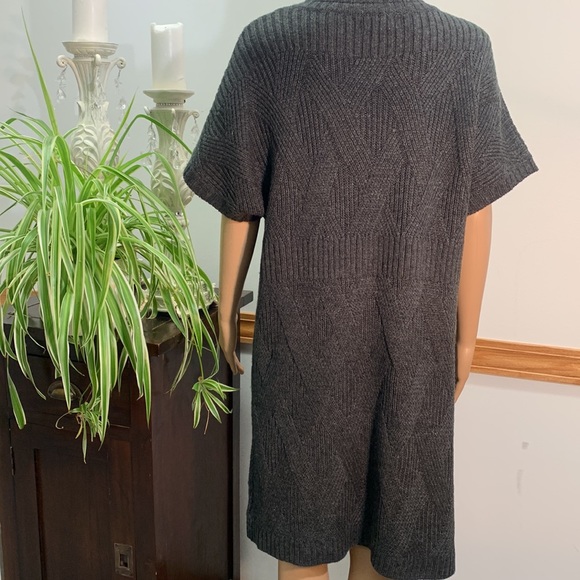 Wool Blend Long Sweater with Short Sleeves - Picture 5 of 7